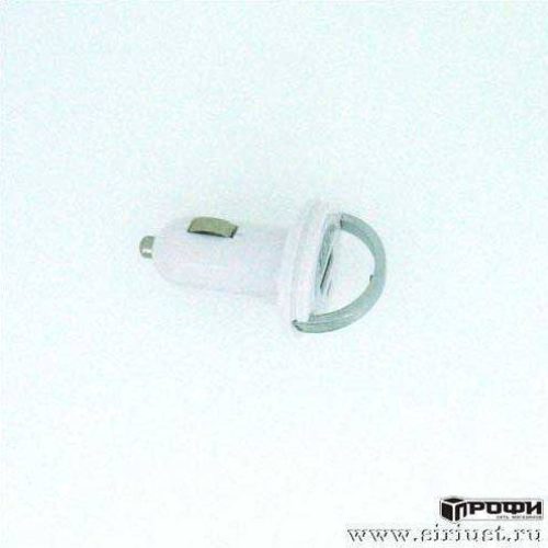 Автомобильное зарядное устройство USB-1200 mAh, белое-универсальное