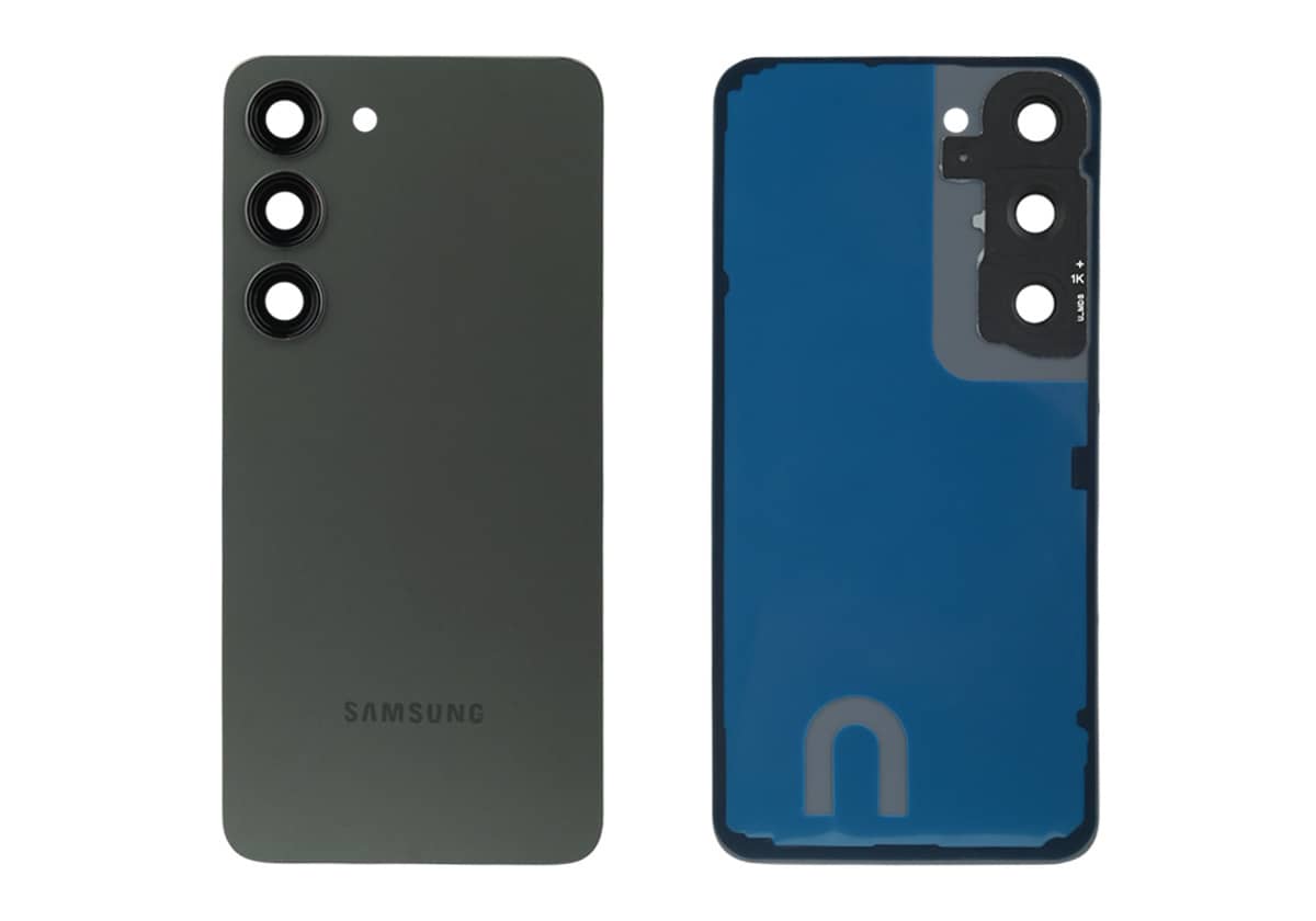 Задняя крышка для Samsung Galaxy S23 (Зеленая, со стеклом камеры)