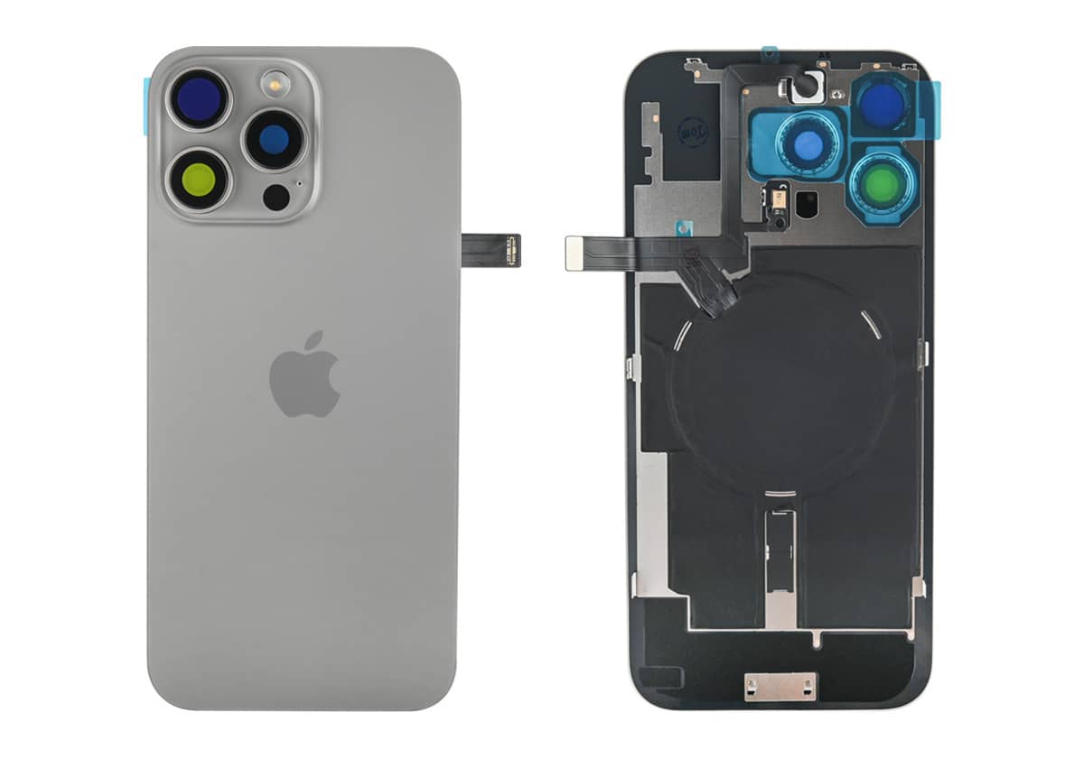 Задняя крышка для iPhone 16 Pro Max (Натуральный титан, ORG, MagSafe, монолит)