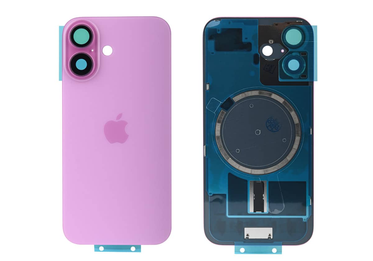 Задняя крышка для iPhone 16 (Розовая, ORG, MagSafe, со стеклом камеры, монолит)