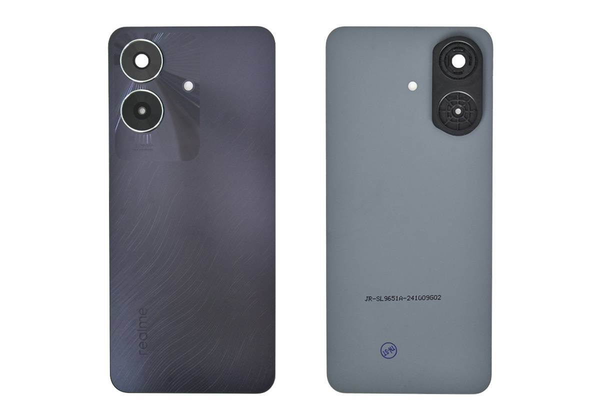 Задняя крышка для Realme Note 60 со стеклом камеры (черный, со стеклом камеры)