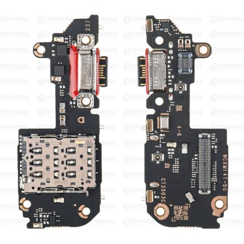 Нижняя плата Xiaomi 14T (2406APNFAG с разъемом зарядки/коннектор SIM/микрофон