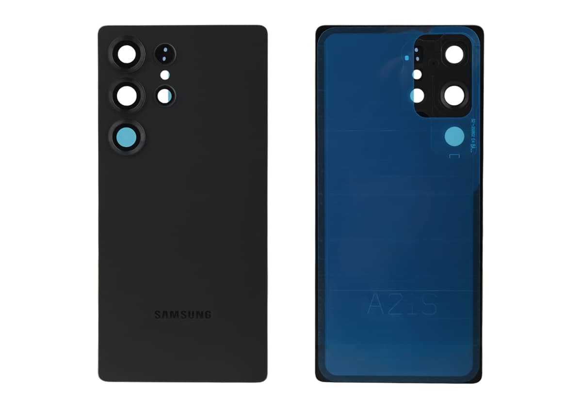 Задняя крышка для Samsung Galaxy S25 Ultra (Черная, со стеклом камеры)
