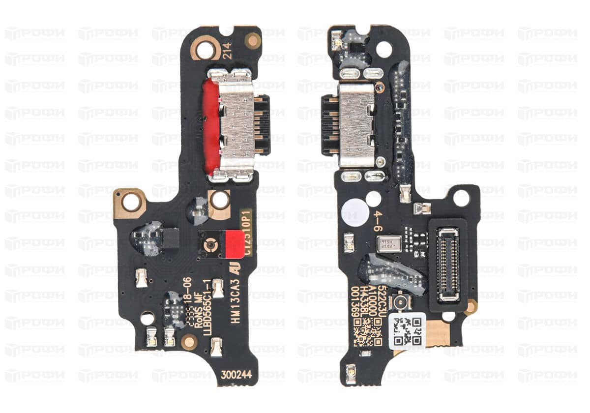 Нижняя плата Xiaomi Poco M6 Pro 4G (2312FPCA6G) с разъемом для зарядки/микрофон