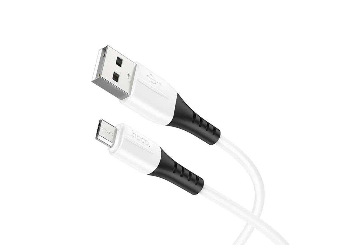 Кабель HOCO X82 USB-Lightning, 2.4А, силикон, 1м, белый