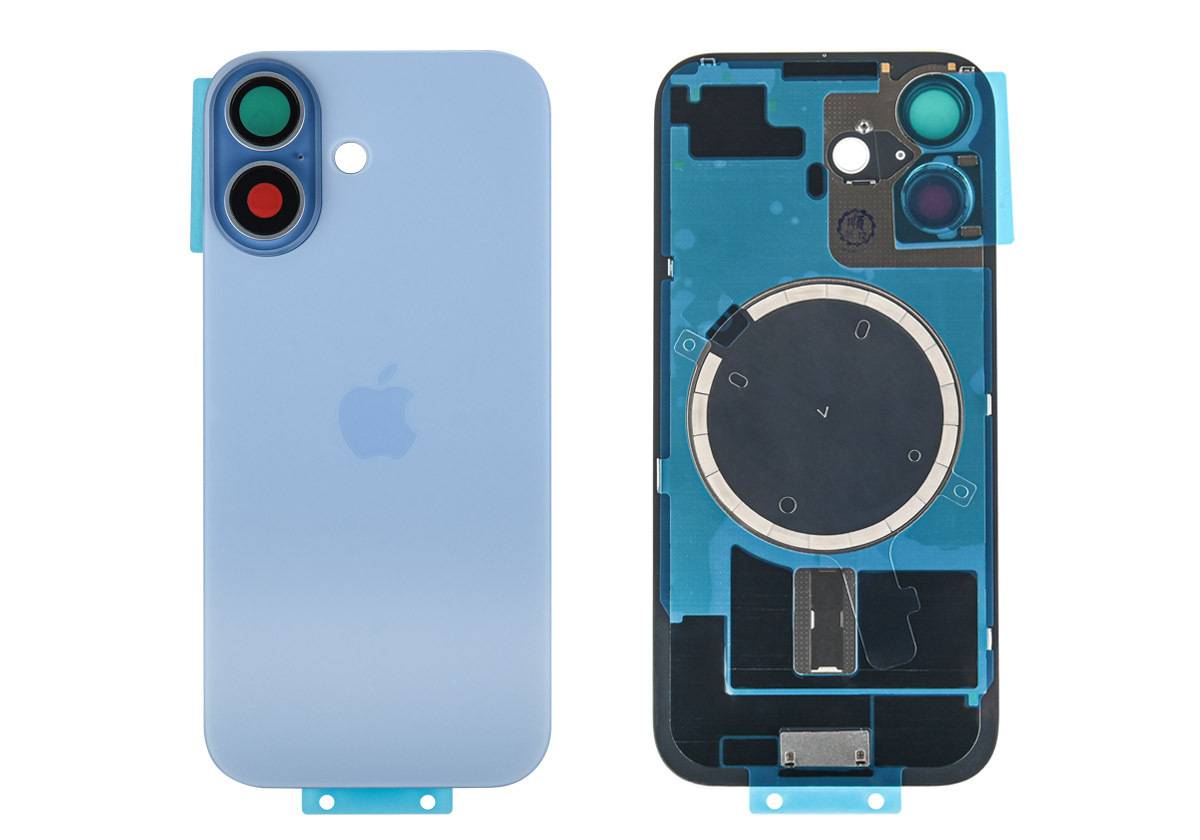 Задняя крышка для iPhone 17 (Туманно голубой, ORG, MagSafe, со стеклом камеры, монолит)