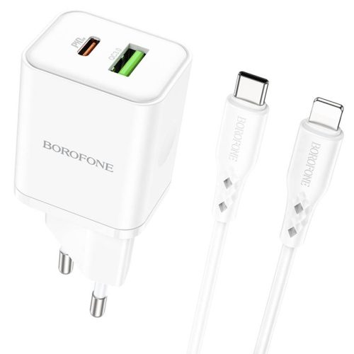 Зарядное устройство BOROFONE BN7 PD20W+QC3.0 с кабелем Type-C to Type-C
