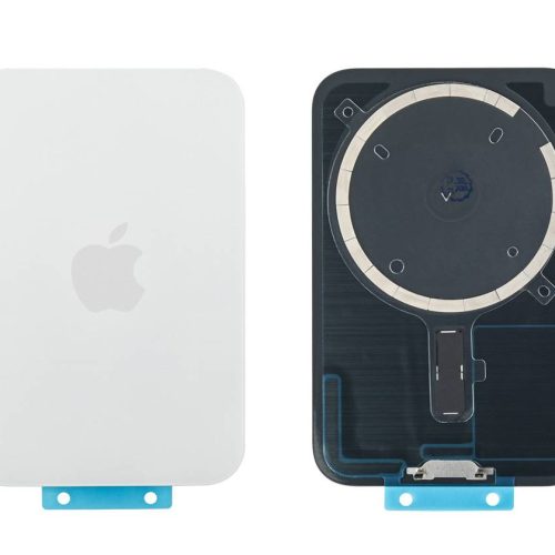 Задняя крышка для iPhone 17 Pro Серебристый Magsafe, логотип (серебристый, MagSafe)