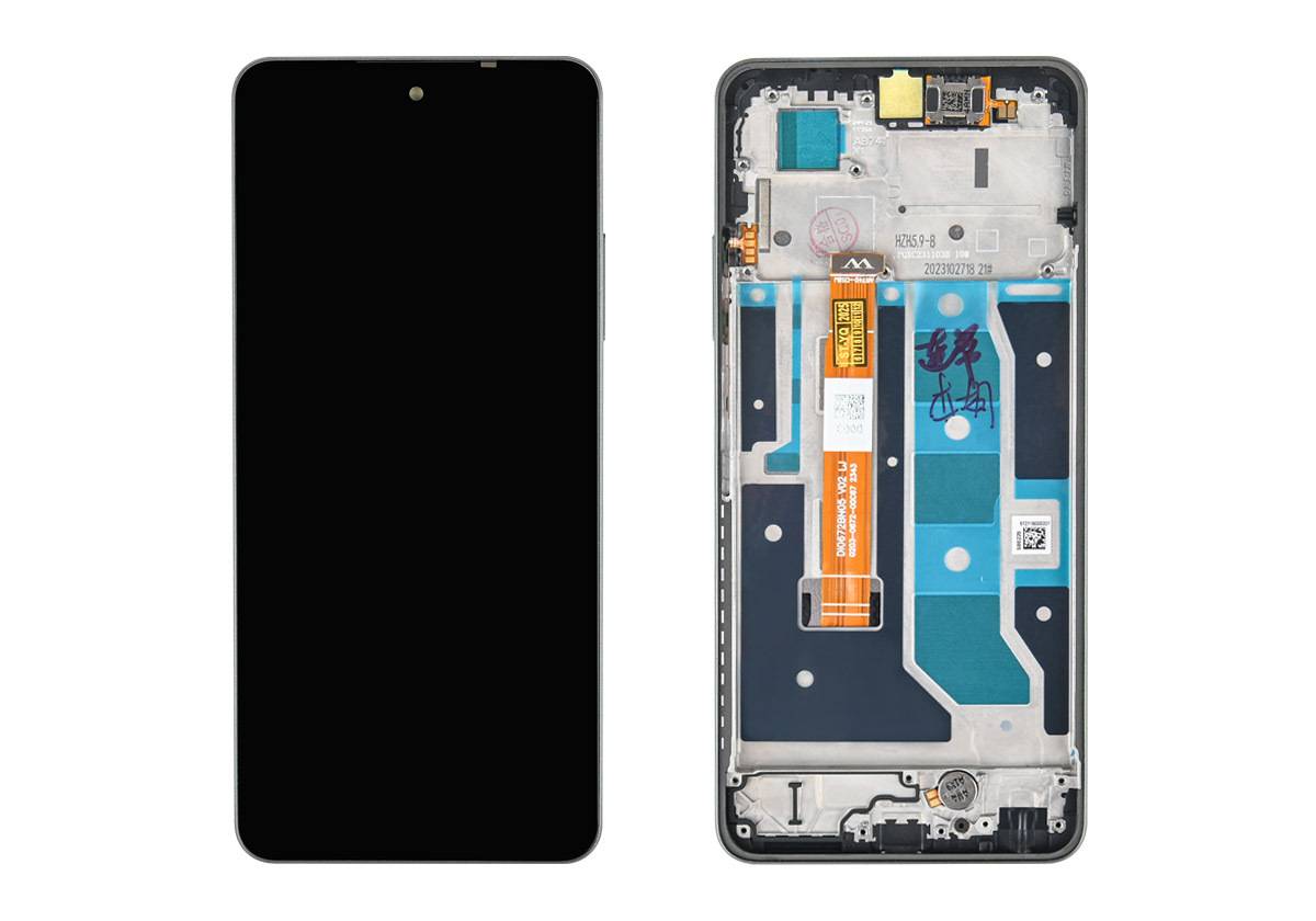 Дисплей для Realme RMX3890 — оригинал, в рамке, зелёный