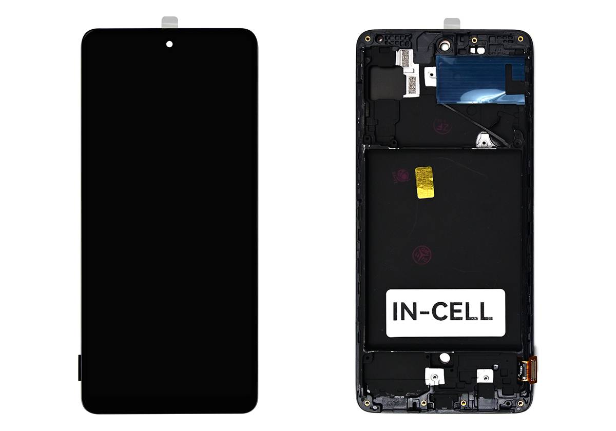 Дисплей для Samsung A715F/DSM — In-Cell, в рамке, чёрный