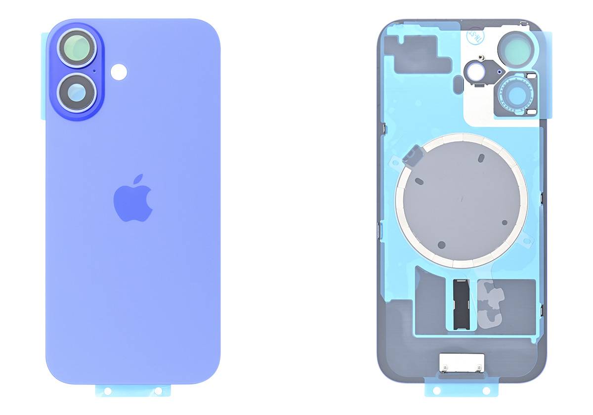 Задняя крышка для iPhone 16 (Ультрамариновый, MagSafe, со стеклом камеры)