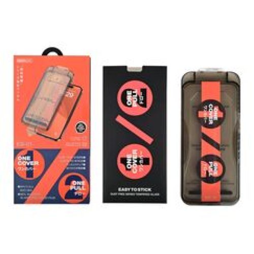 Защитное стекло REMAX ES-01 АВТОУСТАНОВКА iPhone 16 Pro Max, черная рамка