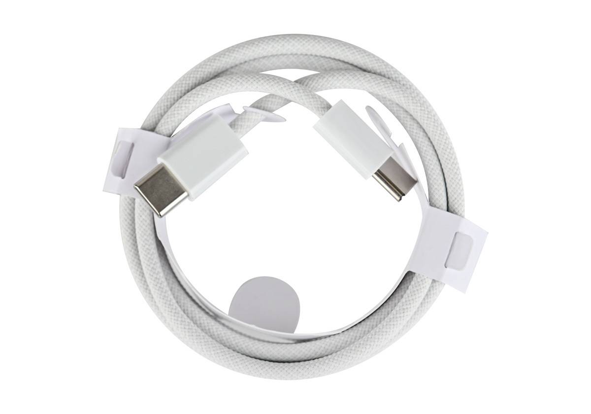 Кабель Type-C-Type-C для iPhone 15, 60W, ПВХ, 1м, белый