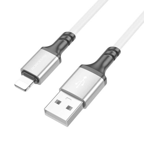 Кабель BOROFONE BX83 USB-Lightning, 2.4А, силикон, 1м, белый
