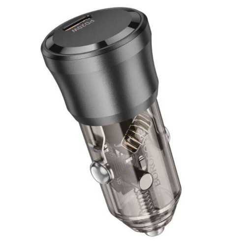 Автомобильное зарядное устройство BOROFONE BZ24 Clever single port PD20W прозрачный черный