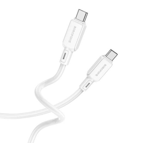 Кабель BOROFONE BX94 Type-C-Type-C, 3А, силикон, 1м, белый