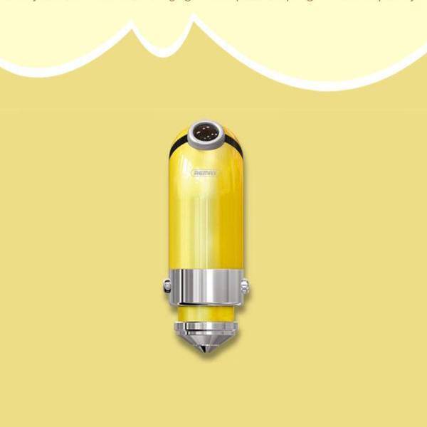 Автомобильное зарядное устройство REMAX RCC211 Cutie Series Single USB 2.4A желтое