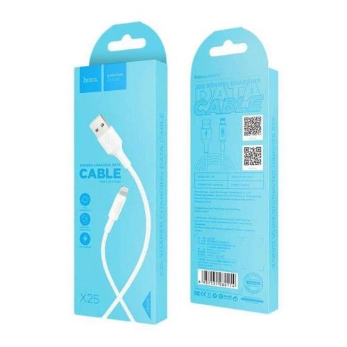 Кабель HOCO X25 USB-Lighting, 2А, ПВХ, 1м, белый
