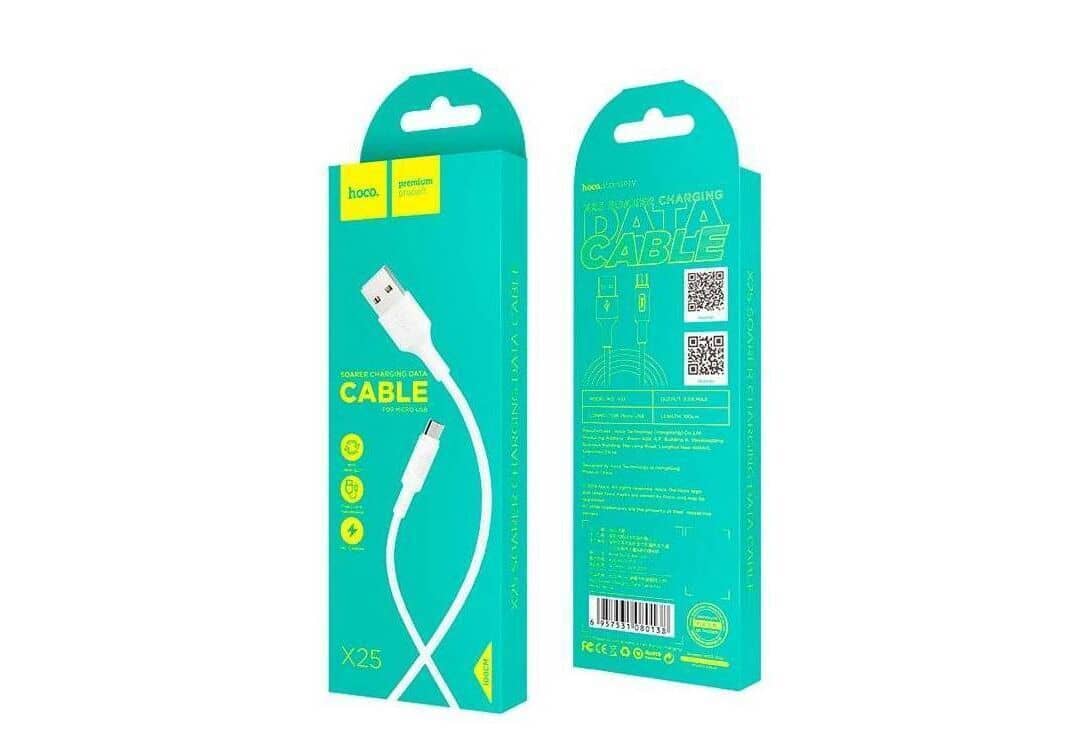 Кабель Hoco X25 Soarer USB - Micro, 2A, ПВХ, 1м, черный