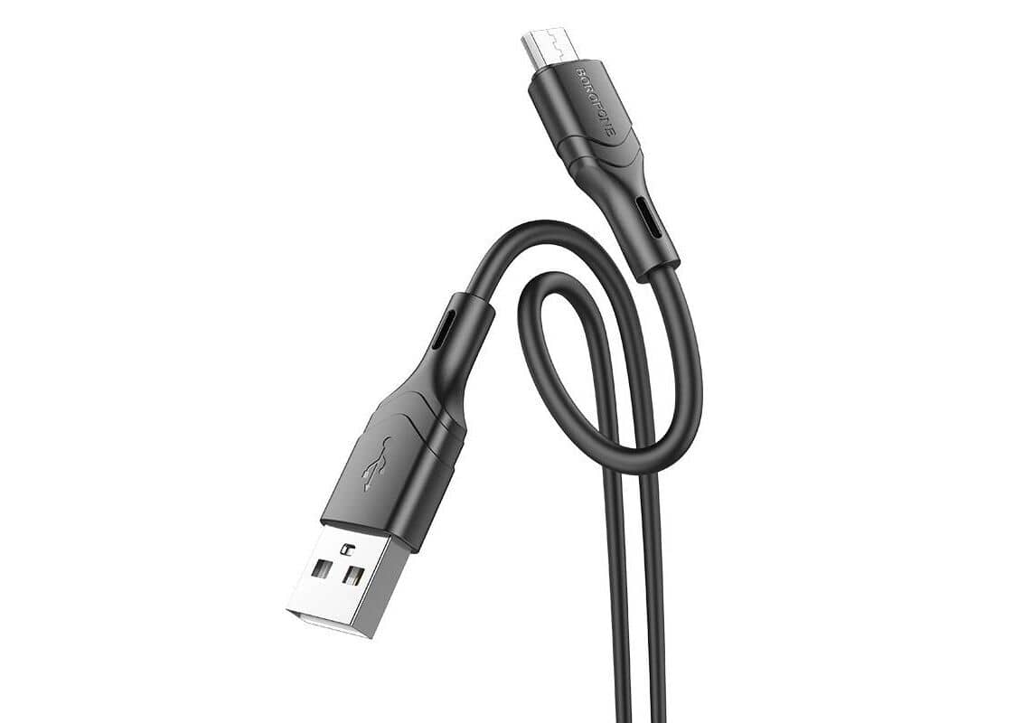 Кабель BOROFONE BX99 USB-Lightning, 2.4А, силикон, 1м, серый