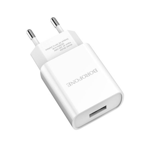 Зарядное устройство USB BOROFONE BA20A Sharp 1*USB с кабелем USB-Micro, 2.1A черный