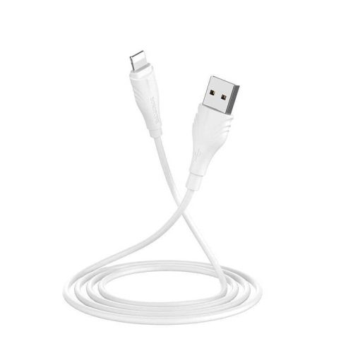 Кабель BOROFONE BX18 USB-Lightning, 2А, ПВХ, 3м, белый