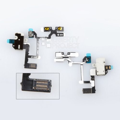 Шлейф iPhone 4G с разъёмом наушников (серый)