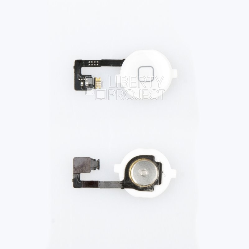 Шлейф iPhone 4G с кнопкой Home (белый)