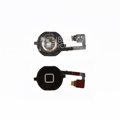 Шлейф iPhone 4S с кнопкой Home (черный)