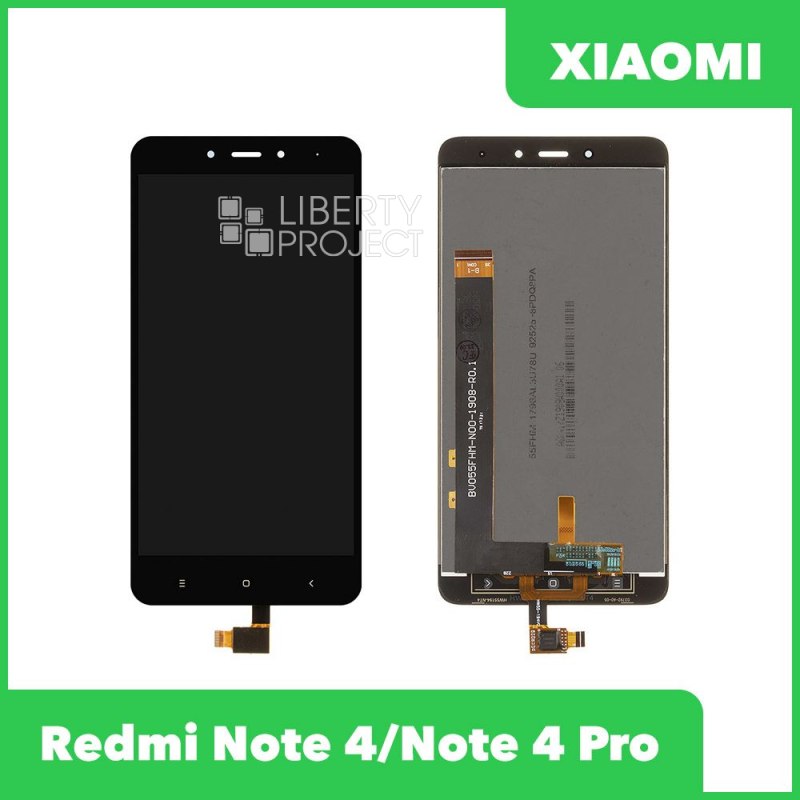 Дисплей для Xiaomi Redmi Note 4/Note 4 Pro — аналог, без рамки, чёрный