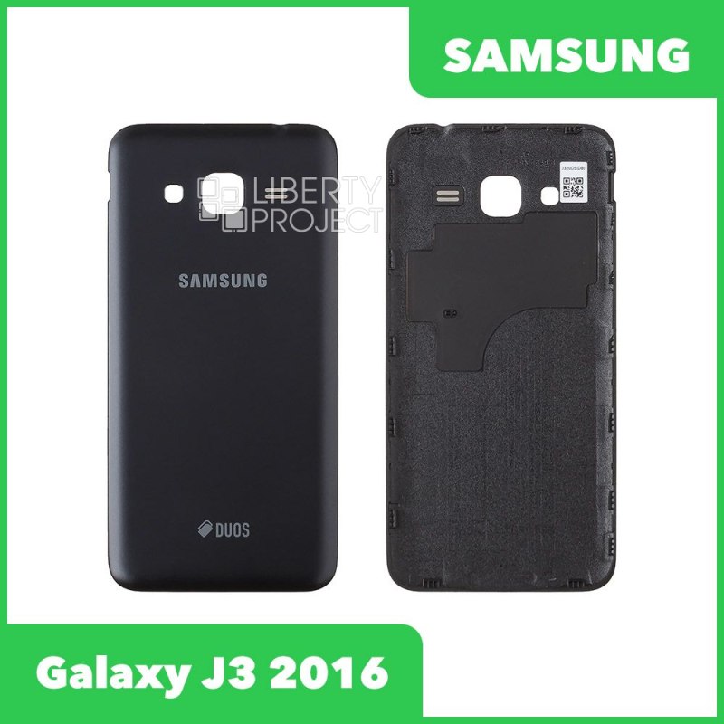 Задняя крышка для Samsung Galaxy J3 2016 (Черный)