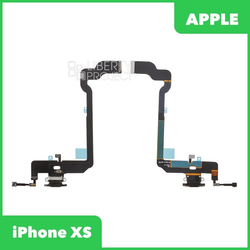 Шлейф зарядки для iPhone XS (чёрный)