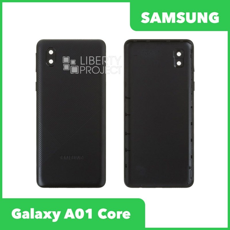 Задняя крышка для Samsung Galaxy A01 Core (Черный)