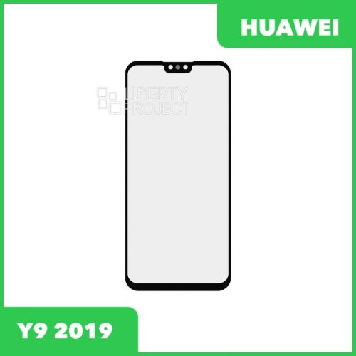 Стекло + OCA плёнка для переклейки Huawei Y9 2019 (JKM-LX1) (черный)