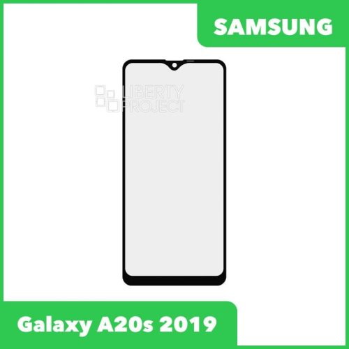 Стекло + OCA плёнка для переклейки Samsung A207F Galaxy A20s 2019 (черный)