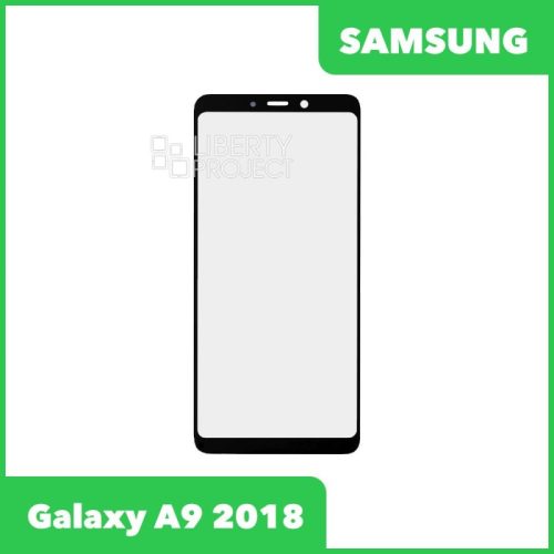 Стекло + OCA плёнка для переклейки Samsung A920F Galaxy A9 (2018) (черный)