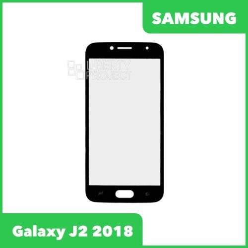 Стекло + OCA плёнка для переклейки Samsung J250F Galaxy J2 (2018) (черный)