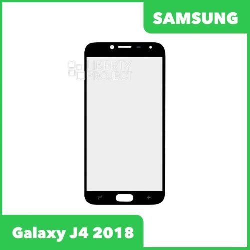 Стекло + OCA плёнка для переклейки Samsung J400 Galaxy J4 (2018) (черный)