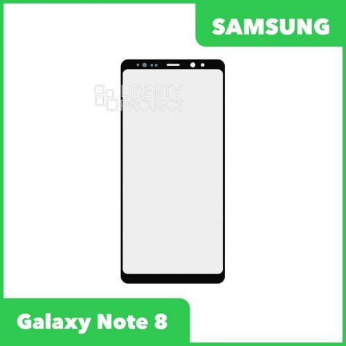 Стекло + OCA плёнка для переклейки Samsung N950 Galaxy Note 8 (черный)