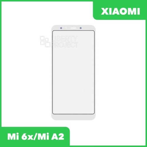 Стекло + OCA пленка для переклейки Xiaomi Mi 6x / Mi A2 (белый)