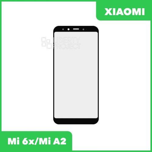 Стекло + OCA пленка для переклейки Xiaomi Mi 6x / Mi A2 (черный)