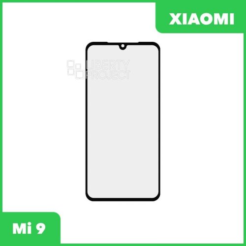 Стекло + OCA пленка для переклейки Xiaomi Mi 9 (черный)