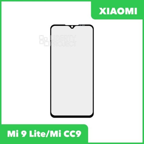 Стекло + OCA пленка для переклейки Xiaomi Mi 9 Lite / Mi CC9 (черный)