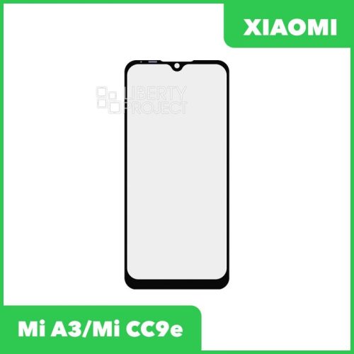Стекло + OCA пленка для переклейки Xiaomi Mi A3 / Mi CC9e (черный)