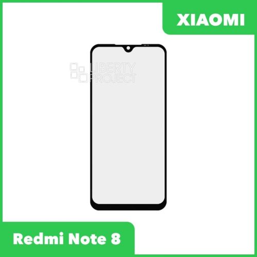 Стекло + OCA пленка для переклейки Xiaomi Redmi Note 8 (черный)