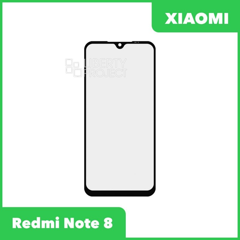 Стекло + OCA пленка для переклейки Xiaomi Redmi Note 8 (черный)