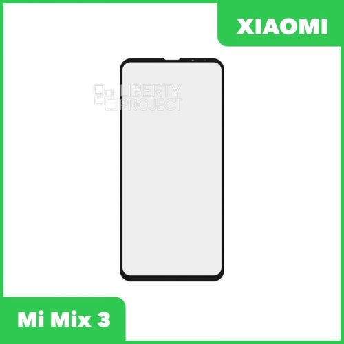 Стекло + OCA пленка для переклейки Xiaomi Mi Mix 3 (черный)
