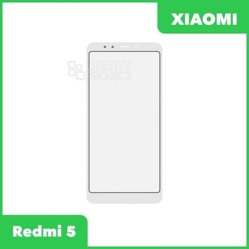 Стекло + OCA пленка для переклейки Xiaomi Redmi 5 (белый)