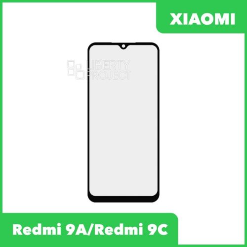 Стекло + OCA пленка для переклейки Xiaomi Redmi 9A / 9C / 10A / 9AT / POCO C3 (черный) [xiaomi redmi 9a redmi 9c]