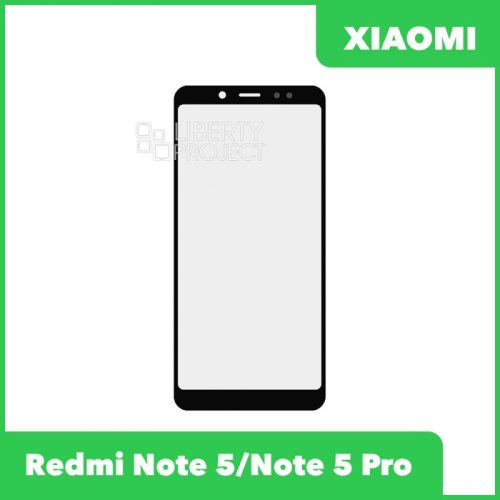 Стекло + OCA пленка для переклейки Xiaomi Redmi Note 5 / Note 5 Pro (черный)
